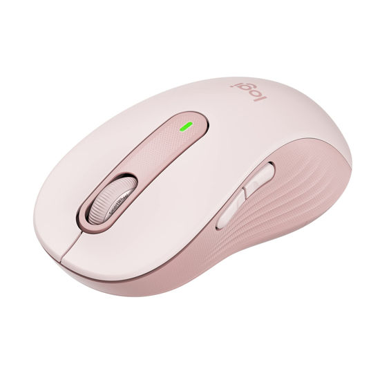 Picture of Logitech Signature M650 Wireless Mouse - For Small to Medium Sized Hands, 2-Year Battery, Silent Clicks, Customizable Side Buttons, Bluetooth, for PC/Mac/Multi-Device/Chromebook - Rose