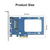 Picture of U.2 SFF-8639 to PCIe NVMe SSD Adapter Card, PCIe 3.0 X4 Expansion Card for 2.5" U.2 NVMe SSD or 2.5" SATA SSD