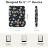 Picture of Dadanism Embroidered Daisy Padded Protective Sleeve 6-7" for 6" Kindle 2022/10th Gen 2019/8th Gen 2016, 6.8" Kindle Paperwhite 11th/10th Gen 2021/2018, 6" Kobo Tolino eReader, Blue Daisy