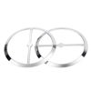 Picture of YDLMT 1 Pair Chrome Motorcycle Speaker Covers Trim Grill Caps for Harley Touring Electra Glide Street Glide Ultra Limited Tri Glide FLHTK FLHTCU 2014-later