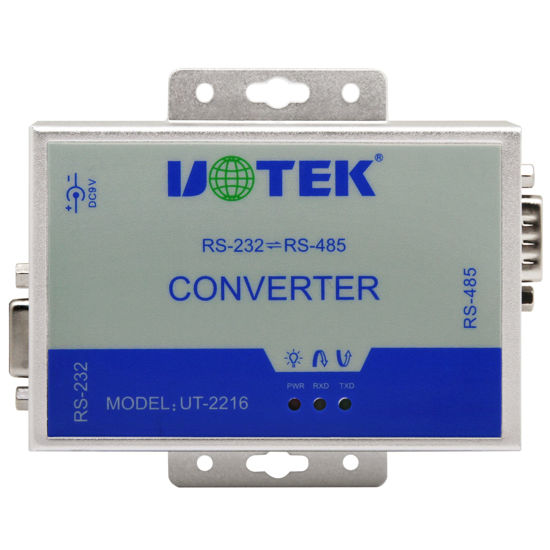 Picture of UOTEK RS232 to RS485 Serial Converter RS-232 to RS-485 Adapter Supports 600W Anti-surge and ±15KV ESD Protection UT-2216