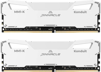 Picture of Timetec Pinnacle Konduit 16GB KIT(2x8GB) DDR4 3200MHz PC4-25600 CL16-18-18-38 XMP2.0 Overclocking 1.35V Compatible for AMD and Intel Desktop Gaming PC Memory Module RAM - White