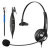 Picture of Callez RJ9 Phone Headset with Noise Cancelling Mic & Mute Switch, Corded Telephone Headset for Cisco 8851 8845 8841 8811 7965 7962 7945 7941 7841 7821 6941 6851 Plantronics M12 Office Landline Phones