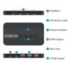 Picture of 4K HDMI KVM Switch, 4 Port HDMI USB Switch for 4 Computer Share a 4K@30Hz Monitor and 3 USB Device Keyboard Mouse Printer, Including 4 KVM Cables