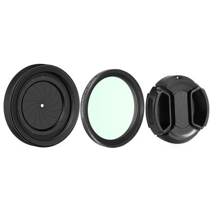 Picture of Adjustable 1.5-26mm iris Diaphragm Filter Cover Set M30 to M37 Iris Aperture Diaphragm Adapter Optical Diaphragm Lens Module Adapter Ring PVS-14 PSV14 Optics