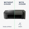 Picture of kwmobile Dust Cover Compatible with Canon PIXMA TS3550i / TS3551i - Printer Case - Fabric Protector Cover - Dark Grey