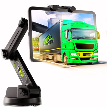 Picture of Truckules Tablet Mount for Truck, Heavy Duty Super Suction Cup for Tablet & iPad Mount Truck Dashboard Windshield 16.7 inch Long Arm & Stable Compatible with Tablet & iPad, Commercial Truck 16.7 inch