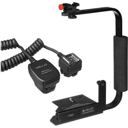 Picture of Vello Speedy Camera Rotating Flash Bracket with TTL Off-Camera Flash Cord for Canon EOS Cameras (1.5') Kit