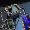 Picture of in-Car Bluetooth FM Transmitter, Wireless Adapter with Hands-Free Calling, RGB Ambient Ring Light, WMA Decoder Chip, Supports up to 3.1A USB