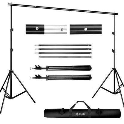 Picture of Backdrop Stand 6.5x10ft/2x3m,BDDFOTO Photo Video Party Background Stand Support System for Parties with Carring Bag