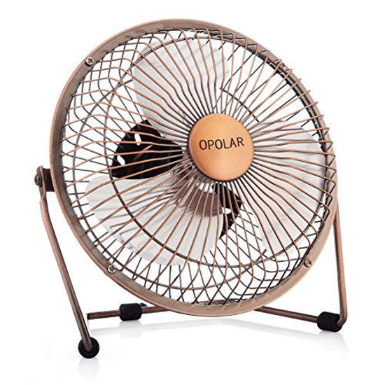 Picture of OPOLAR 6 Inch Desktop USB Fan, USB Powered Table Fan for Personal Cooling, Small Desk Fan with Upgraded 2 Speed Setting, Quiet Operation, Enhanced Airflow, Bronze