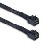 Picture of Internal Mini SAS HD SFF-8643 to SFF-8643 Cable, with Sideband, 12G, 100-Ohm, Straight to Straight, 0.45-m(1.4ft)