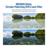 Picture of Neewer 52mm Polarizing Filter 30 Layer Multi Resistant Nano Coatings Circular Polarising Filter(CPL) Reduce Glare/Enhance Contrast/Ultra Slim/Reduces Reflection/HD Optical Glass Polarizer Filter