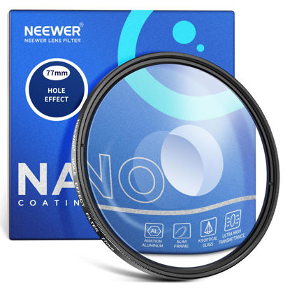 Picture of NEEWER 77mm Spiral Halo Camera Lens Filter, Prism K9 Optical Glass Special Effects Filter Photography Camera Lens Accessories with Tunnel Vision Warped Circular Halo Frame Effect