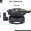 Picture of INNOREL Tripod Leveling Base, LB60 Leveling Base Half Ball with Offset Bubble Level and Bubble Level Bag for Canon, Nikon and Other DSLR Cameras with 1/4" Thread, Tripods and Monopods with 3/8" Thread