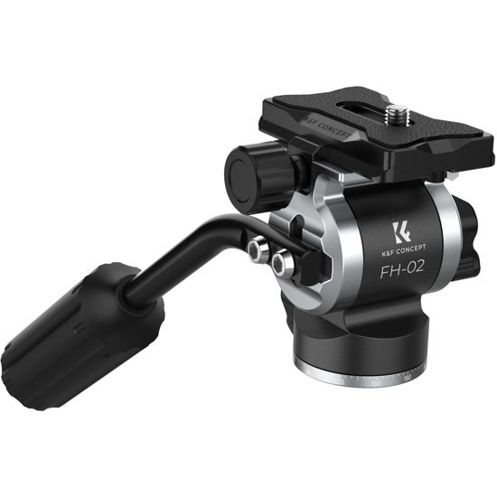 Picture of K&F Concept Fluid Head，Silky-Smooth (Exclusive Damping), Compact(310g),Stable Tripod Fluid Head for pan and tilt,Arca Swiss-Compatible Fluid Head Mount, max Load 6.61lb/3kg.