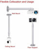 Picture of Projector Ceiling Mount Universal Thread Height Extendable 23-47 in / 60-120 cm 360° Adjustable Video Projector Wall Mount Bracket Silver for Projector CCTV DVR