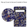 Picture of Embroidery Water Plants Sleeve Pouch for 6.8-7 Inch eBook/E-Reader/Kindle Paperwhite (Navy Blue)