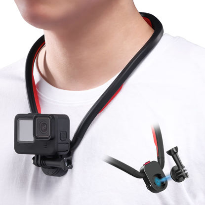 Picture of Magnetic Neck Holder Mount for Gopro - ULANZI Go Quick II POV Necklace Mount Quick Release Hands Free Mounting Attachments Vlog Aceessories for Gopro Hero11 10 9 8 7 Black DJI Action 3