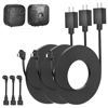 Picture of 3pack 30ft Weatherproof Power Cable and Adapter for Blink Outdoor 4 (4th Gen), Blink Outdoor/Indoor (3rd Gen)& XT/XT2, Flat Power Cord with Micro USB Adapter, No More Battery Change, 24 Hours Charging