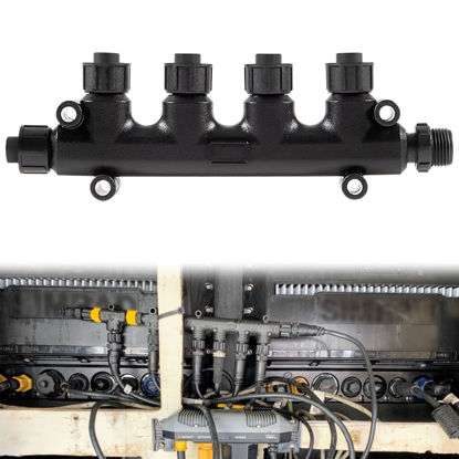 Picture of yourour NMEA 2000 (N2k) 4-Port MultiPort (Tee) T-Connector for Garmin Lowrance Simrad B&G & Navico Networks,Replace for 0101107801