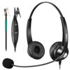 Picture of Callez RJ9 Phone Headset with Microphone Noise Cancelling Office Telephone Headsets Compatible with Polycom VVX411 VVX311 VVX410 VVX500 Avaya 1416 1408 Mitel 5330e Shoretel 230 NEC Allworx Toshiba