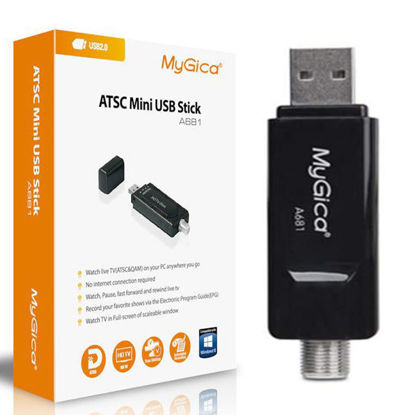 Picture of Mygica A681B Analog USB TV Tuner Card Antenna, Recast ATSC HD Digital External HDTV Tuner Stick Dongle Adapter for Window, Linux, for PC Computer Laptop Android TV Box, Android Car Navigation