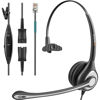 Picture of Wantek Corded Office Telephone Headset RJ9 with Noise Cancelling Mic and Quick Disconnect Compatible with Polycom VVX310 VVX311 VVX410 VVX411 Shoretel 230 480 Avaya 1408 1416 5410 Mitel 5220(600QS3)