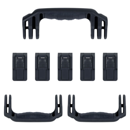 Picture of Pelican 1595 Replacement Handle & Latch Set by ColorCase - Black - Handle and Push Button Latches