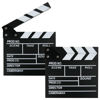 Picture of Cosmos 2 Pack Movie Directors Clapboards Film Clapboard Wooden Clapper Board Film Slate Action Scene Cut Clapper for Photography Studio Video Cut and Movie Party Decorations (Wooden-Black)