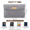 Picture of MoKo 9-11 Inch Felt Tablet Sleeve Bag Carrying Case Fits with Tab S8/S9 11", iPad Pro 11 inch, iPad 10th Gen 10.9, iPad 9/8/7th 10.2, iPad Air 5/4th 10.9, iPad Air 3 10.5, iPad 9.7 - Light Gray