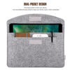 Picture of MoKo 9-11 Inch Felt Tablet Sleeve Bag Carrying Case Fits with Tab S8/S9 11", iPad Pro 11 inch, iPad 10th Gen 10.9, iPad 9/8/7th 10.2, iPad Air 5/4th 10.9, iPad Air 3 10.5, iPad 9.7 - Light Gray