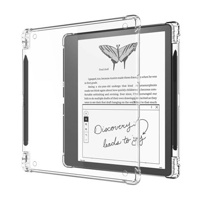 Picture of Clear Case Compatible with Kindle Scribe 10.2" (2022 Release) Skin Cover with Pen Holder, [Lightweight] Silicone Slim Thin Soft Protective TPU Back Shell - Transparent, DIY with Stickers