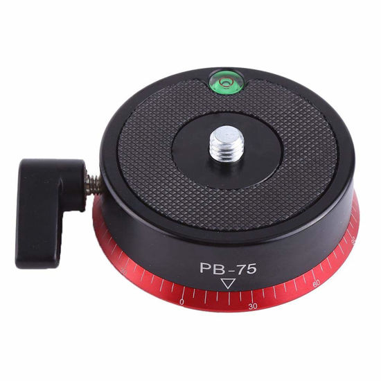 Picture of Neufday Camera Panning Base,3/8" Screw Aluminum Alloy Panorama Ball Tripod Head with Bubble Level