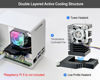 Picture of ElectroCookie Raspberry Pi 5 Case, Aluminum Mini Tower Case with Cooling Fan and Color Changing Ambient Light (Silver)