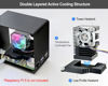 Picture of ElectroCookie Raspberry Pi 5 Case, Aluminum Mini Tower Case with Cooling Fan and Color Changing Ambient Light (Black)