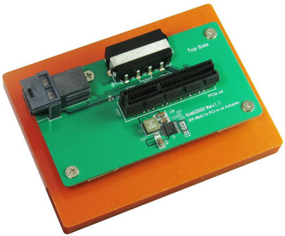 Picture of Micro SATA Cables|Mini SAS HD SFF-8643 to PCI-e Gen 3 4 Lanes Slot Adapter with Open End Connector