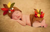 Picture of Christmas Halloween Newborn Photography Prop Baby Boy Girl Photo Outfits Turkey Hat Short Photo shoot Costume