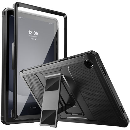 Picture of MoKo Case Fit Galaxy Tab A9 Plus 11-Inch 2023 (SM-X210/X216/X218), Shockproof Full Body Rugged Stand Back Cover Built-in Screen Protector Fit Galaxy Tab A9+ 11" 2023, Black