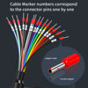 Picture of JUXINICE DB25 Male to Bare Wire with Cable Marker 3.3ft,D-SUB 25-Pin Connector RS232 Serial Cable,25 Wire All Provided with Wiring Terminals -Black