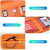 Picture of BOVKE Hard Calculator Case for Texas Instruments TI-84 Plus CE Color Graphing Calculator/TI-84 Plus/TI-83 Plus CE, Extra Zipped Pocket for USB Cables, Charger, Manual and More, Orange