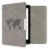 Picture of kwmobile Cover Compatible with Kobo Aura ONE Cover - eReader Case - Travel Outline Grey