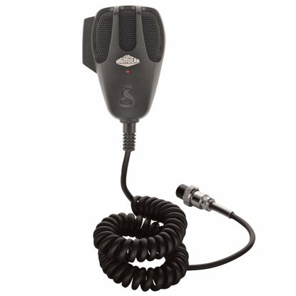 Picture of Cobra HG M75 Premium Power Replacement CB Microphone (Black)-4-Pin Connector,9 Foot HighFlex™ Cord,Heavy Duty ABS Shell,Wire Mesh Grille,Push To Talk,2 Transistor Amp (9V Battery,Not Incl),Auxiliary