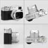 Picture of Haoge LH-X54W Square Metal Lens Hood with 49mm Adapter Ring for Fujifilm X100VI Fuji X100V Camera Silver