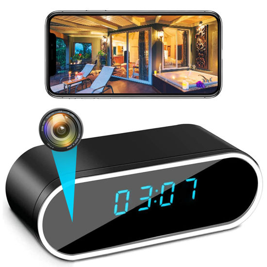 Picture of DAIFAC Hidden Camera Clock Spy Camera HD 1080P WiFi Camera with Night Vision Motion Detection Small Surveillance Security Nanny Cams with Video Indoor/Home/Office