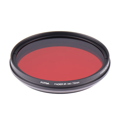 Picture of Foto4easy 72mm Infared Filter,Adjustable 530nm to 750nm Infrared X-Ray IR Filter for DSLR Camera Lens