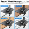 Picture of MOUNTUP Monitor Mount Reinforcement for Tempered Glass Desk, Monitor Arm Plate, Steel Bracket for Thin and Most Fragile Table, for Desk C Clamp Installation of Monitor Stand