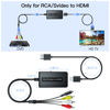 Picture of 2 in 1 RCA/S-Video to HDMI Converter with 720P/1080P Ouptut Switch, Svideo to HDMI Converter, Composite AV to HDMI Compatible with VHS/DVD/STB/N64/PS2/Wii