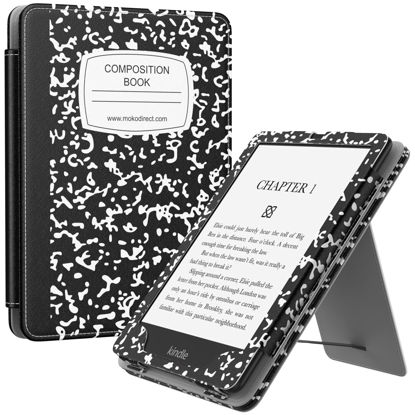 Picture of MoKo Case for 6.8" Kindle Paperwhite (11th Generation-2021) and Kindle Paperwhite Signature Edition, Slim PU Shell Cover Case with Auto-Wake/Sleep for Kindle Paperwhite 2021 E-Reader, Notebook Black