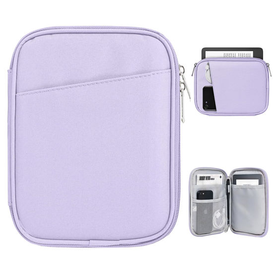 Picture of TiMOVO 6-7 Inch Tablet Sleeve for All-New Kindle 2022/10th Gen 2019 /Kindle Paperwhite 11th Gen 2021/Kindle Oasis E-Reader, Protective Case with Pocket for Kindle (8th Gen, 2016), Purple Lavender